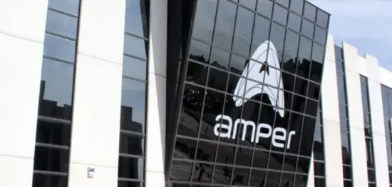 Sede de Amper en la Ciudad de la Imagen, Pozuelo de Alarcón (Madrid). Firma: Amper