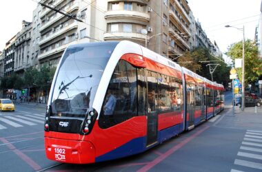 Tranvía de CAF en Belgrado (Serbia). Foto: CAF