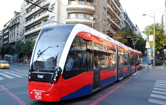 Tranvía de CAF en Belgrado (Serbia). Foto: CAF