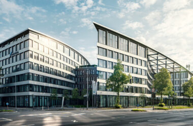 Sede corporativa de Rheinmetall en Düsseldorf. Firma: Rheinmetall