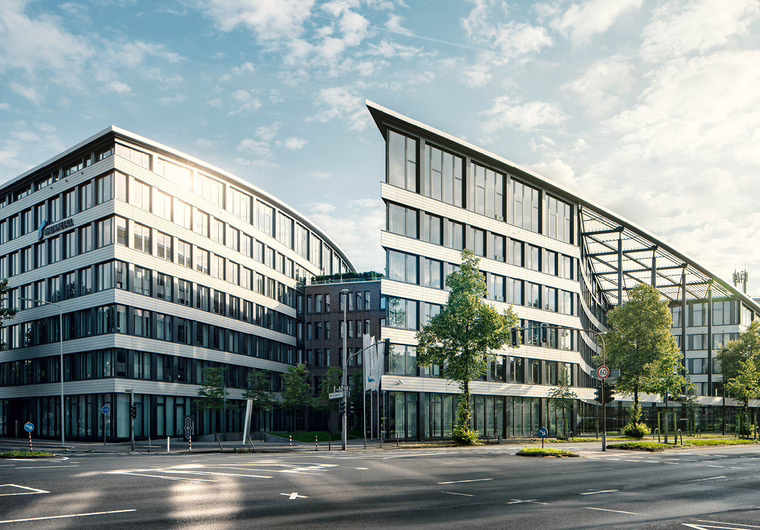 Sede corporativa de Rheinmetall en Düsseldorf. Firma: Rheinmetall