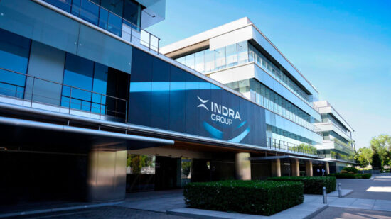 Sede de Indra en Alcobendas (Madrid). Firma: Indra