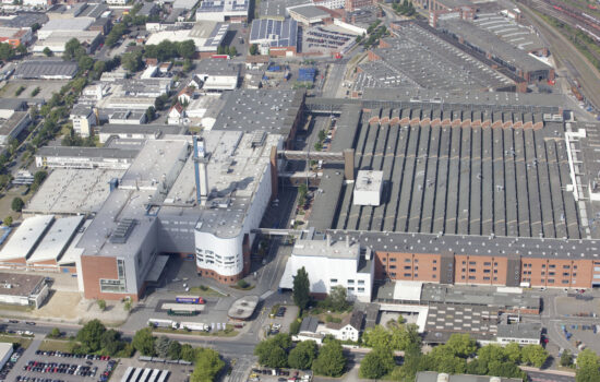 Fábrica de Volkswagen en Osnabrück (Alemania). Firma: Volkswagen