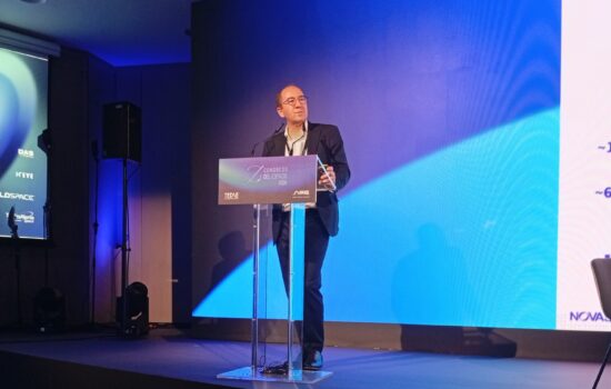 Pacôme Révillon, CEO de Novaspace, en el Congreso del Espacio de Madrid. Firma: Industry Talks