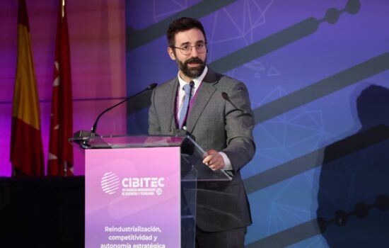Joan Groizard, secretario de Estado de Energía, durante su intervención en Cibitec26. Firma: Industry Talks