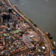 Vista aérea del distrito financiero e industrial de Lagos Island (Isla de Lagos), en Nigeria.