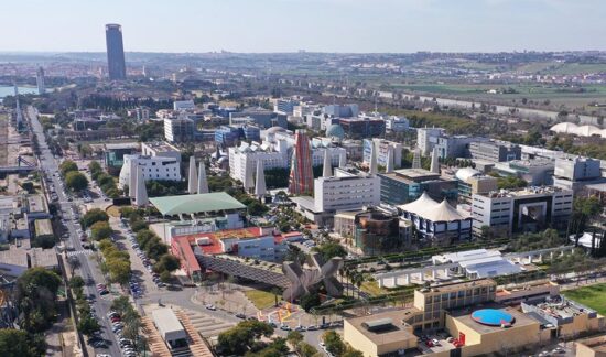 Vista aérea del Svilla Tech Park. Firma: Junta de Andalucía.