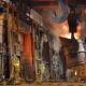Una cuchara transporta acero fundido en la factoría asturiana de ArcelorMittal, en Avilés. Firma: ArcelorMittal