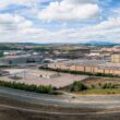 Panorámica con las fábricas Gullón I y Planta Vida del grupo Galletas Gullón en Aguilar de Campoo (Palencia). Firma: Galletas Gullón
