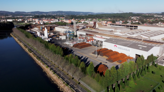 Vista aérea de la planta de Megasa en el municipio coruñés de Narón. Firma: Megasa