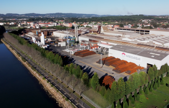 Vista aérea de la planta de Megasa en el municipio coruñés de Narón. Firma: Megasa